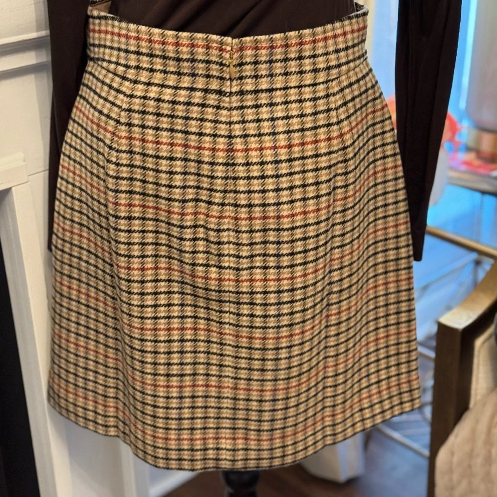🤎🧡 NWT J. CREW PLAID WOOL SKIRT!